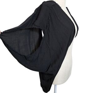 Merona Black Lace-Back Kimono Shrug – One Size